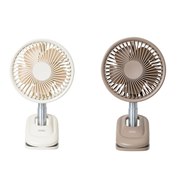 「ミニリビングファン クリップタイプ PR-F084」(カラー:オフホワイト、キャメル)