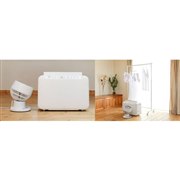 「衣類乾燥除湿機 YDC-G120」「DCサーキュレーター YKAR-ZX15」