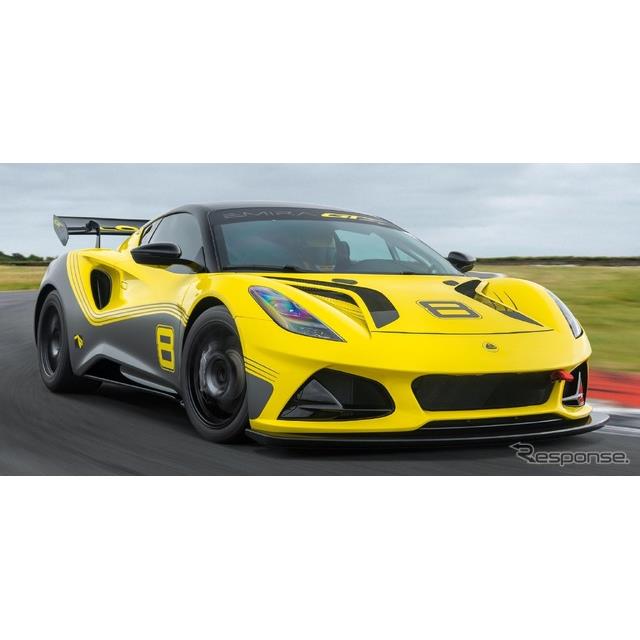 ロータスカーズは6月13日、新型スポーツカー『エミーラ』のレーシングカー「エミーラGT4」（Lotus Emira GT...