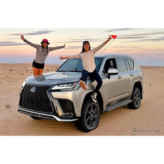 レクサスは10月13日、ブランド最上位SUVの『LX』が、米国で10月21日まで開催されている女性だけで競うラリ...