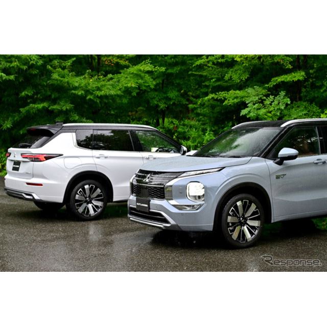 三菱自動車のクロスオーバーSUVであるアウトランダーのプラグインハイブリッドEVモデルが大幅改良してデビ...
