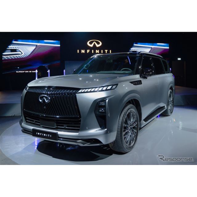 日産自動車の海外向け高級車ブランドのインフィニティは、最上位SUV『QX80』の新型を12月、中東市場で発売...