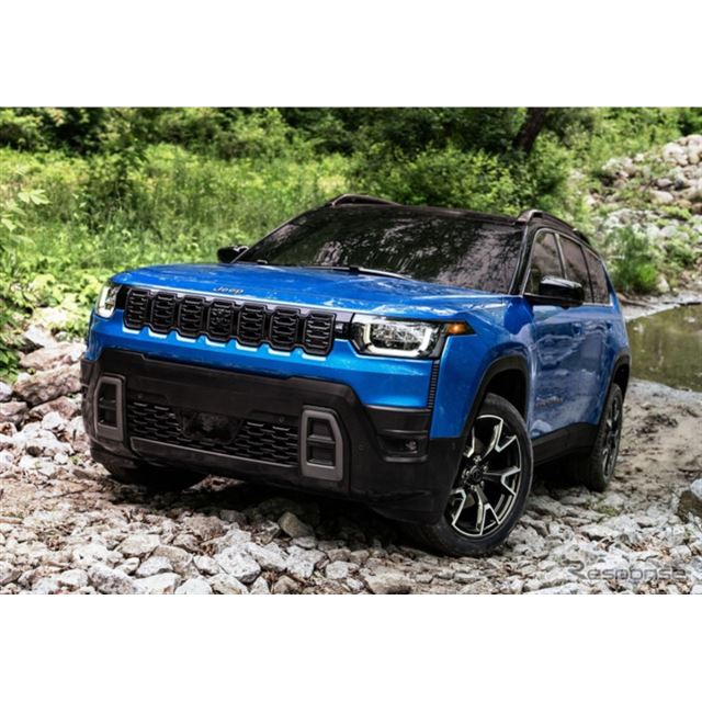 ジープブランドは、SUV『チェロキー』新型の写真を公開した。初めてハイブリッドを用意し、2025年後半に発...