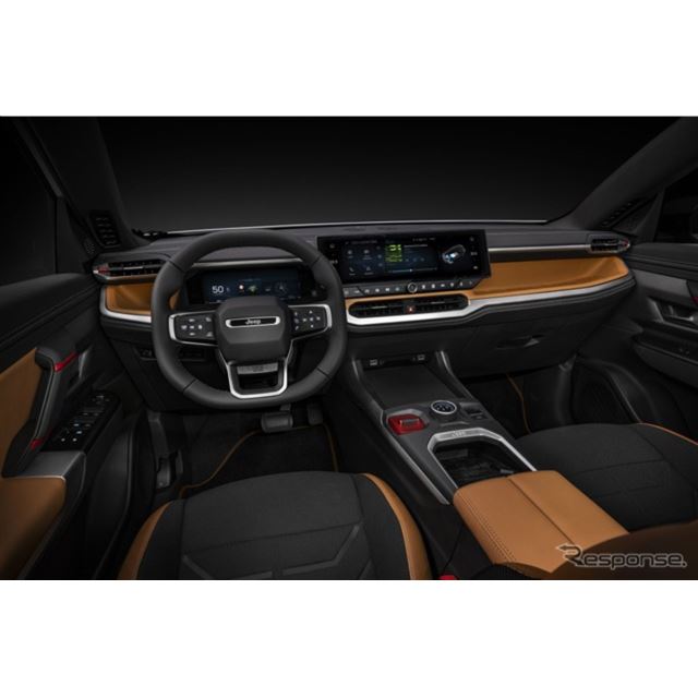 ジープブランドは、小型SUV『コンパス』新型のインテリアの写真を公開した。新型コンパスは他のラインナッ...