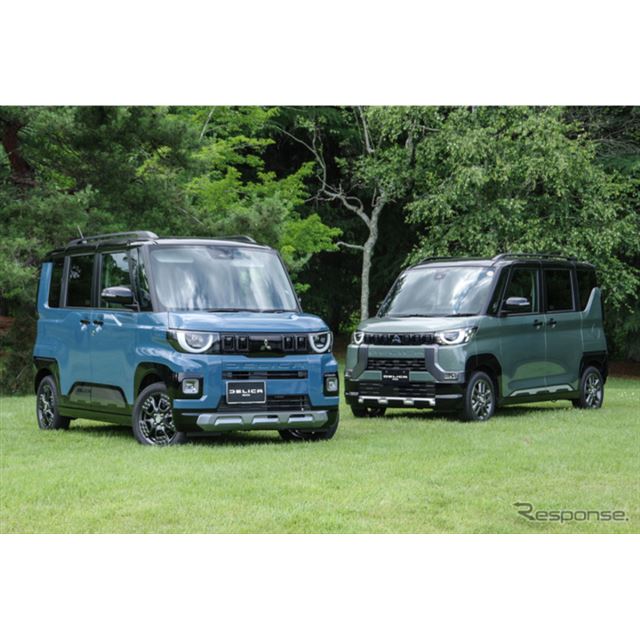 三菱自動車は22日、軽スーパーハイトワゴン『デリカミニ』のフルモデルチェンジを発表。今秋の発売を予告し...
