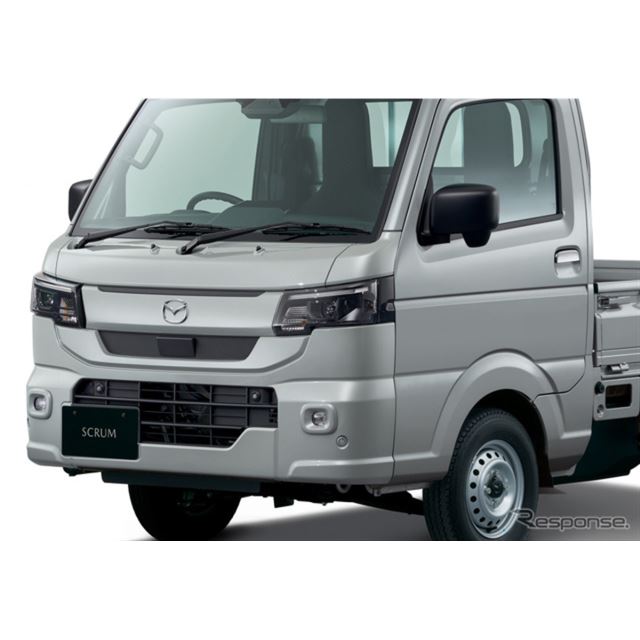 マツダは2月12日、軽商用車『スクラムトラック』を商品改良し発売した。精悍なフロントデザインへ刷新した...