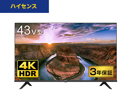 ハイセンス 4K液晶テレビ 43E65G 21年製 ハイセンス 4K 43インチ 液晶