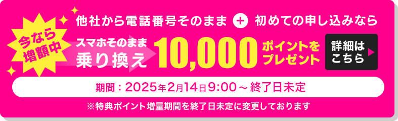 ���Ђ���d�b�ԍ����̂܂܁{���߂Ă̐\�����݂Ȃ�X�}�z���̂܂܂ŏ�芷���A10,000�|�C���g���v���[���g�I