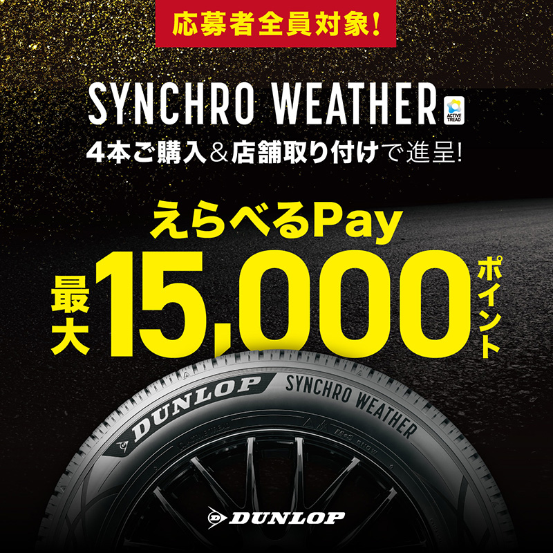 SYNCHRO WEATHER 4�{���w�����X�܎��t���ő���I����ׂ�Pay�ő�15,000�|�C���g