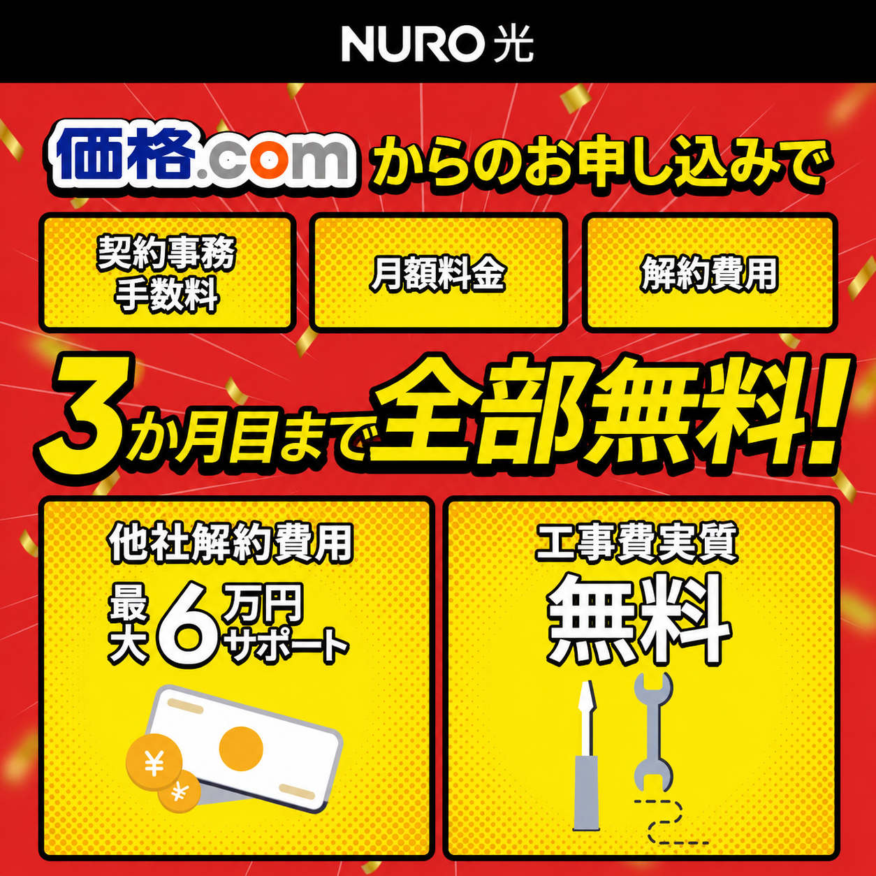 価格.comのNURO光キャンペーン