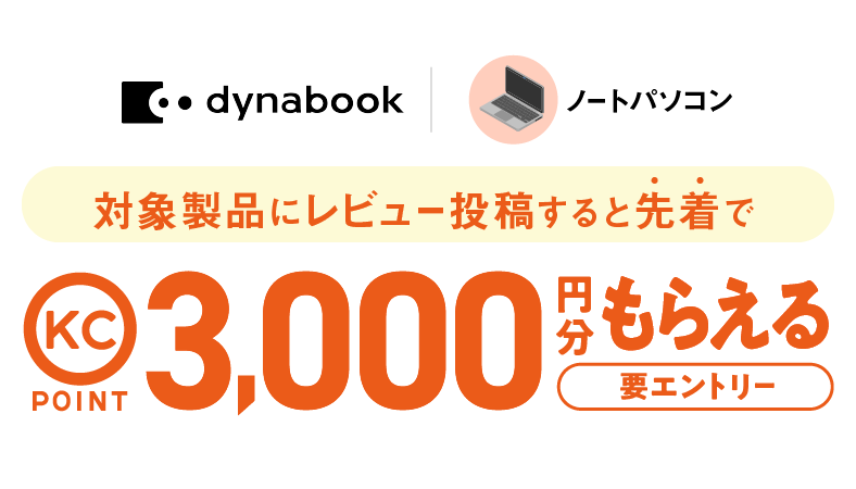dynabook�~���i.com ���r���[���e�v���[���g�L�����y�[��