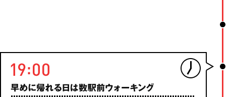 19:00 ���߂ɋA�����͐��w�O�E�H�[�L���O