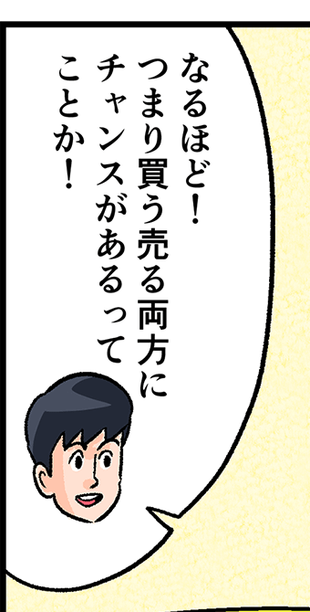 �����F�Ȃ�قǁI �܂蔃�����闼���Ƀ`�����X��������Ă��Ƃ��I