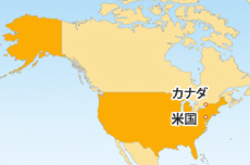 米ドル(USD)地図