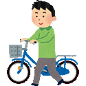 通勤で自転車を利用しているイメージ図