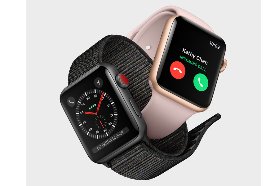 iPhoneなしで電話ができる「Apple Watch Series3」、4K HDR対応の