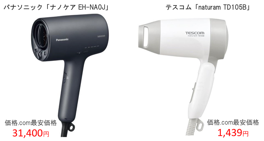 お値段パナソニック最上位モデルヘアドライヤーナノケアEH-NA0J-W ヘアドライヤー