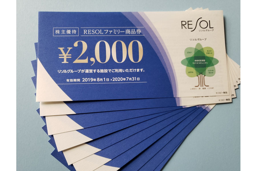 リソル 株主優待券 20，000円分 2022年7月31日までの+spbgp44.ru