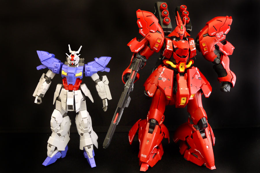 ガンプラ RG1/144 νガンダム & サザビー & HG ムーンガンダム-