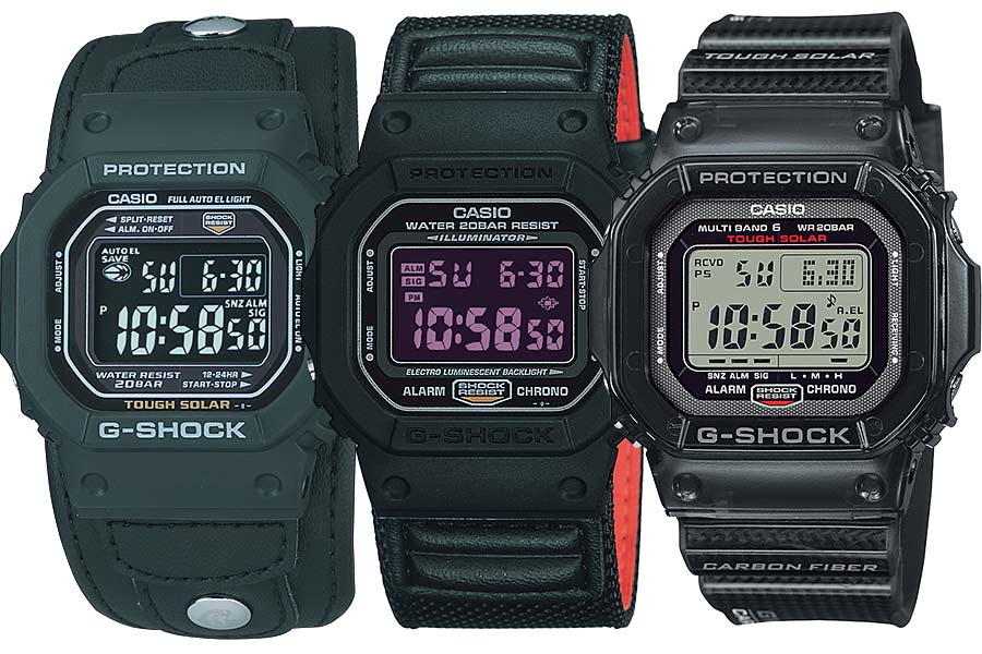 G Shock 粋なチラリズム 黒 赤の新バンドを採用する名機 5600 の新作 価格 Comマガジン