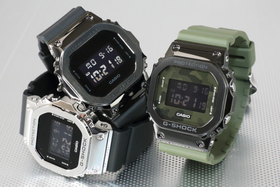 ジーショック G-SHOCK GM-5600B-1JF ステンレスベルト交換済み-