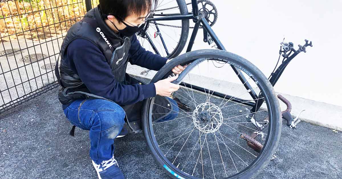 youtube 自転車パンクの修理法