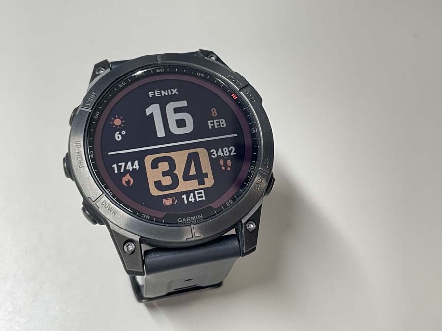 ブリヤンテス・レッド GARMINガーミンfenix7 Sapphire Dualpower Ti