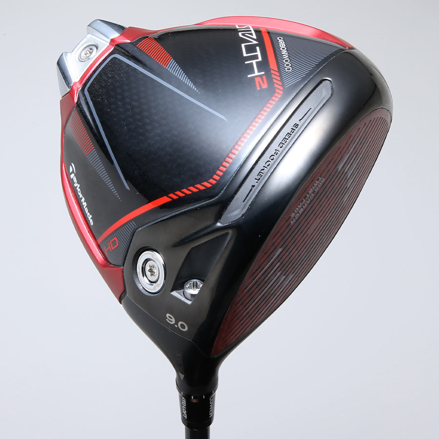 TaylorMade ゴルフステルス2 ブラック/レッド/ホワイト ドライバーヘ