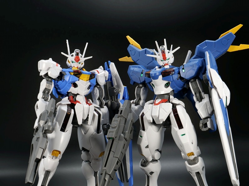 エアブラシで塗装しています改修完成品　HG ガンダムエアリアル改修型　機動戦士ガンダム水星の魔女　おまけ付