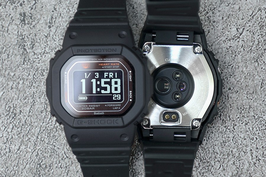 G-SHOCK初の角型デザイン×心拍計！ 生活が変わる「G-SQUAD DW-H5600