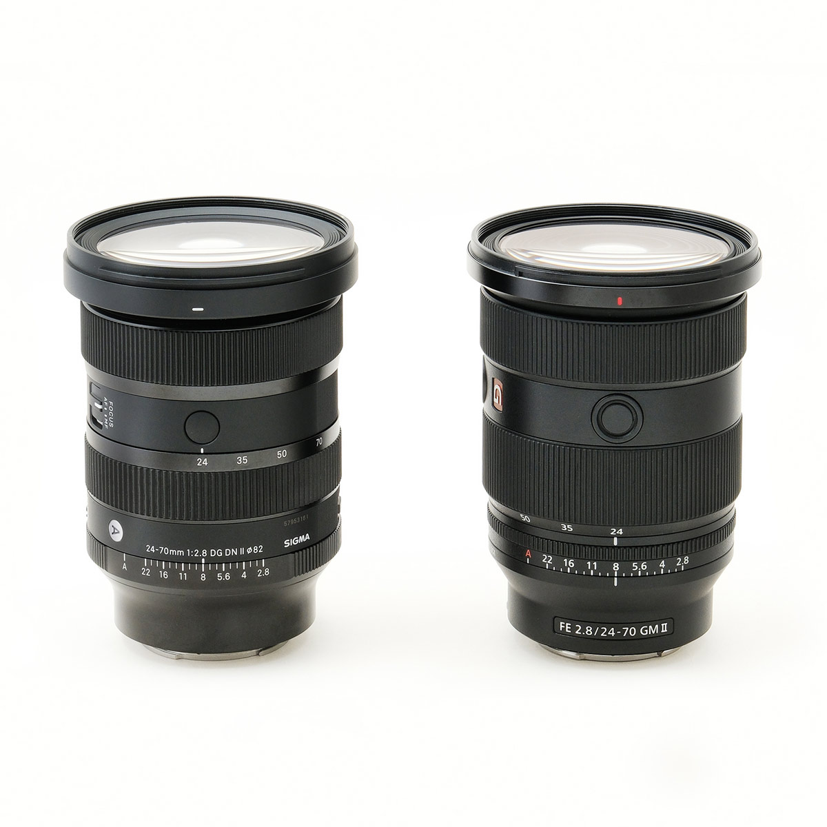 �V�O�}�̍ō���E�W���Y�[���u24-70mm F2.8 DG DN II�v���\�j�[�uGM�����Y�v�Ɣ�r�I