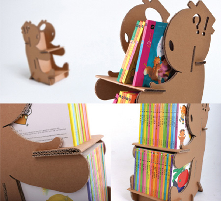 組み立てが簡単で可愛らしい 段ボール製の 子ども用本棚 価格 Comマガジン