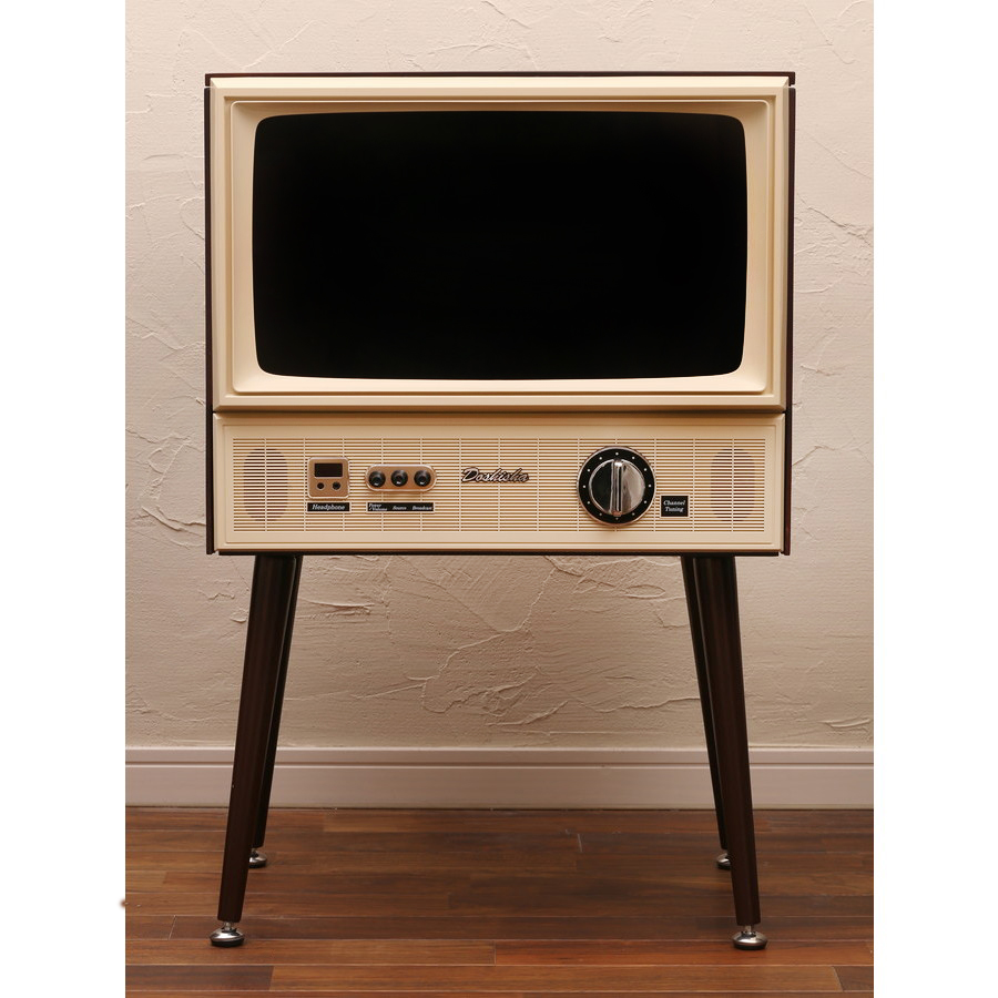 ブラウン管テレビのようなビンテージ調デザインの液晶テレビ「VT203-BR 