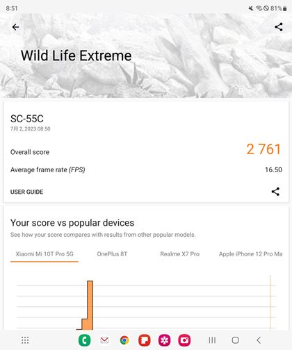 uFold4v́u3DMark Wild Life ExtremeṽXRA2761