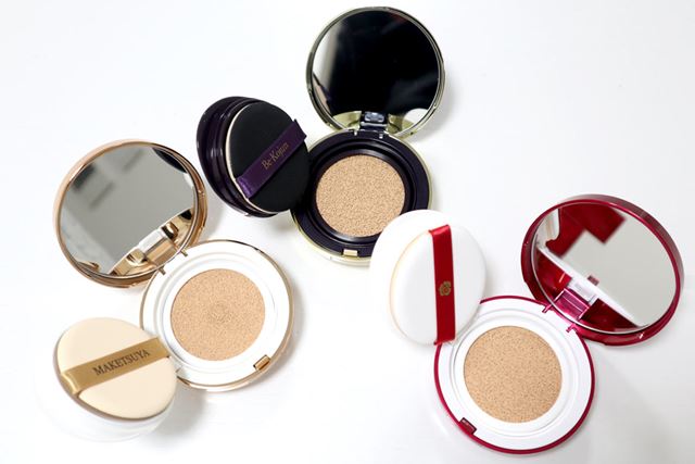 通販ランキング上位の「クッションファンデ」3種比較レビュー! 使いやすさとモチがいいのは!?