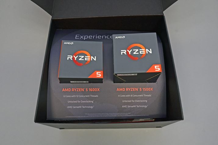 pP[X̒ɂRyzen 5 1600XRyzen 5 1500XȂǁAr[ɕKvȋ@ވꎮ[Ă