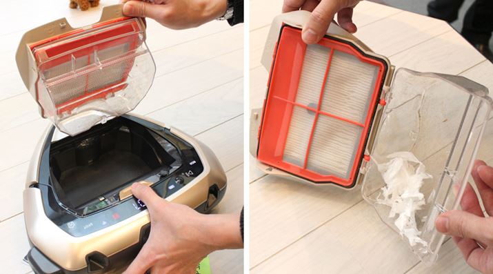 �{�̏㑤���p�J�b�ƊJ����ƁA700mL�̑�e�ʃ_�X�g�J�b�v�����O���܂�