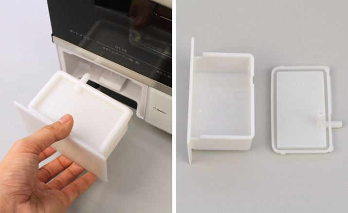 �ő�e��80mL�̐�������A��e�ʃ^���N�𑕔��B�ɓ��ɃX�`�[���𕬎˂��A�H�ނ����������Ă��グ�܂�