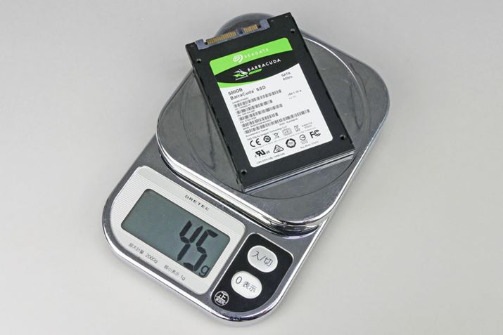 uBarraCuda SSDv̏dʂ́A45gƃ[J[̒lyʂ