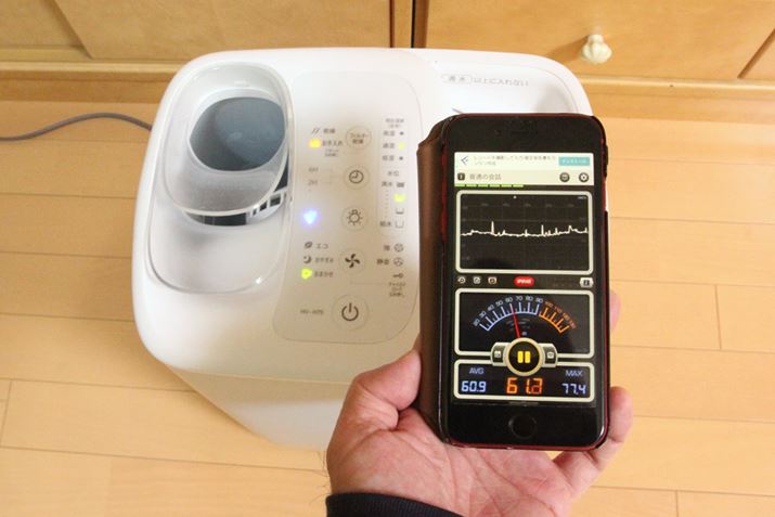 u܂vŁuv^]̏ꍇ̉ʂ𑪂Ă݂60dBOB\ȉʂł