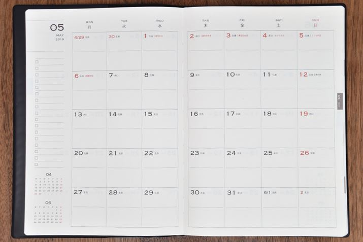 ���ԃu���b�N�̃y�[�W�B1���̃X�y�[�X�͏㉺2�i�ɕ�����Ă��܂�