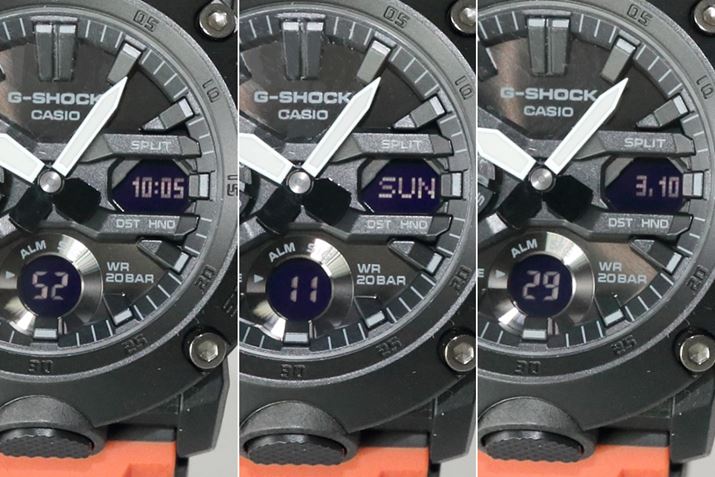 tʂ̕\éAݎ̃fW^\tAjɕς