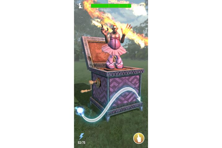 ���@���g���ɂ͉�ʂ̕\���ǂ���ɃX���C�v���邾���B�X���C�v���鎞�Ԃ�A���m���ɂ��A�U���͂��ω�