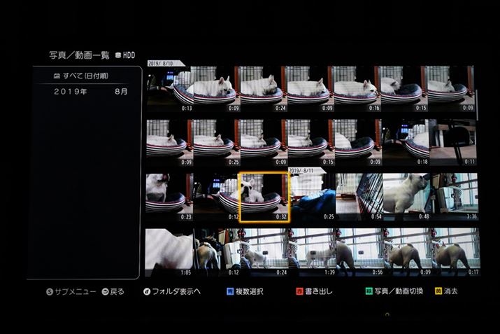 DIGÁuʐ^/ꗗvɎIɃrfIۑĂ