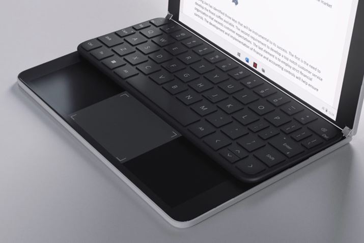 �����L�[�{�[�h�����ɐݒu����΁A�f�B�X�v���C���^�b�`�p�b�h�Ƃ��Ďg����