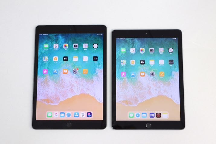 10.2^̑7iPadAE9.7^̑6iPadBׂƁAȏɉʃTCY傫Ȃۂ