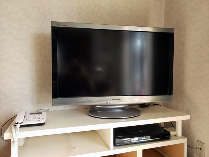 ���Ƃɐݒu���Ă����e���r�́A�n�f�W�ڍs�u�[���̎����ɔ������p�i�\�j�b�N�́uTH-L37V1�v�i2009�N���f���j