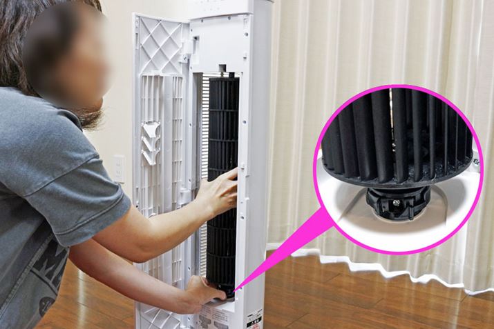 �t�@���̉����ɂ���c�����܂݂Ȃ���A�t�@�����グ��Ɓc�c