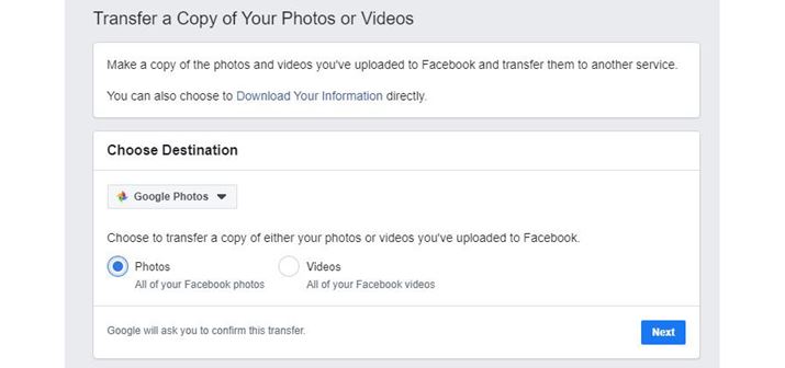 FacebookGoogle Photoɉ摜⓮]ł悤