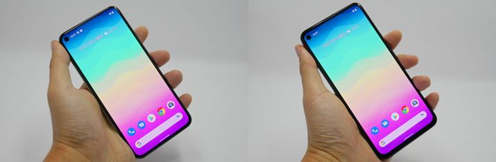 uPixel 5vij͎ɂۂ܂TCYłAuPixel 4a (5G) viEj͕Ў肾Ǝ኱傫ۂłBuPixel 5v͕Ўł͂Ȃǂ̑삪₷